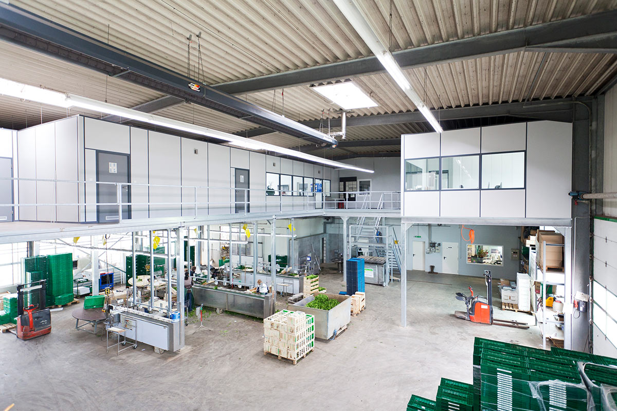 Hall office on a pedestal with a stage system