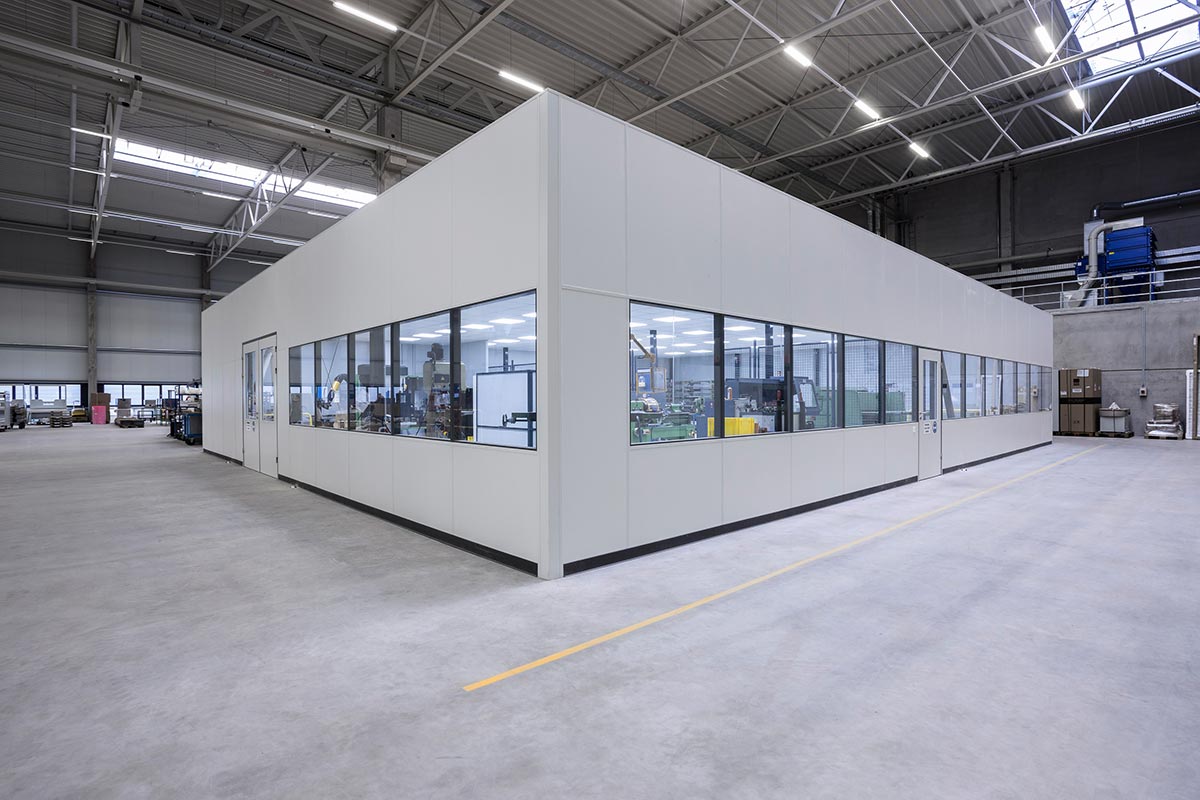Ground floor office with windows in the hall